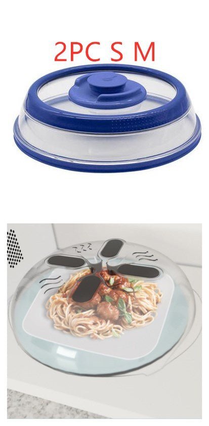 Kitchen Fresh-Keeping Cover Vacuum Food Sealer with BPA-free lid shown sealing fresh vegetables. Ideal for food storage and freezer-safe use.