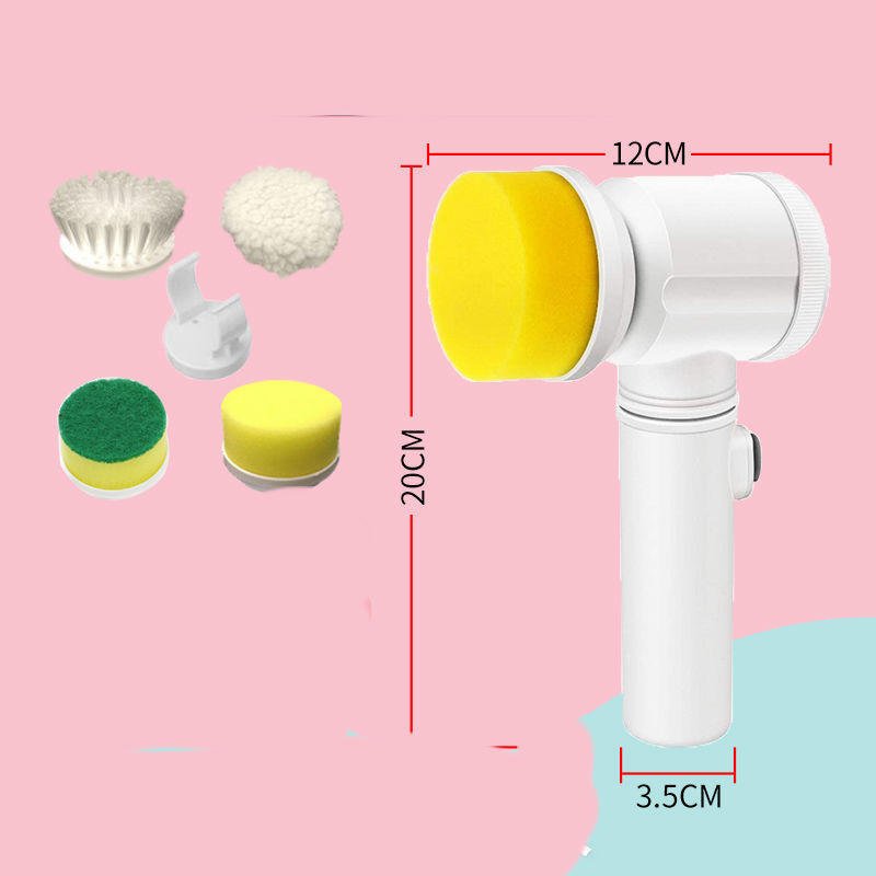Kitchen Supplies Multifunctional Brush Electric Scrubber Rechargeable with interchangeable brush heads for dishwashing and stove cleaning