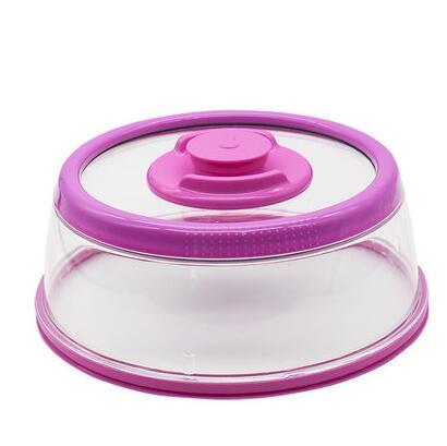 Kitchen Fresh-Keeping Cover Vacuum Food Sealer with BPA-free lid shown sealing fresh vegetables. Ideal for food storage and freezer-safe use.