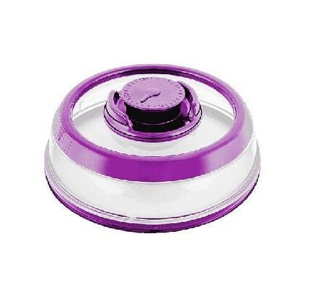 Kitchen Fresh-Keeping Cover Vacuum Food Sealer with BPA-free lid shown sealing fresh vegetables. Ideal for food storage and freezer-safe use.