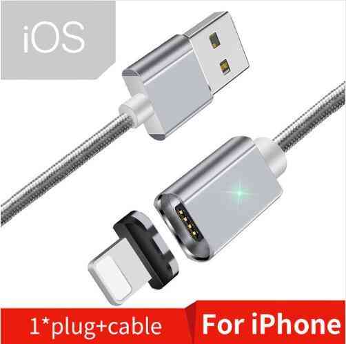 Magnetic Phone Cable Cable Cable Cable Cable Cable for iPhone with detachable magnetic connector and durable braided design for fast charging.