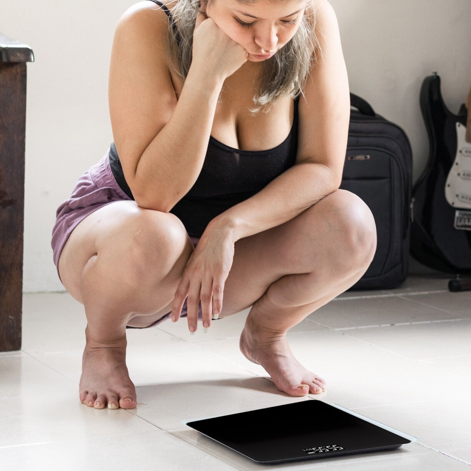 Digital Passenger Scale Step-On Technology High Precision 180kg Accuracy