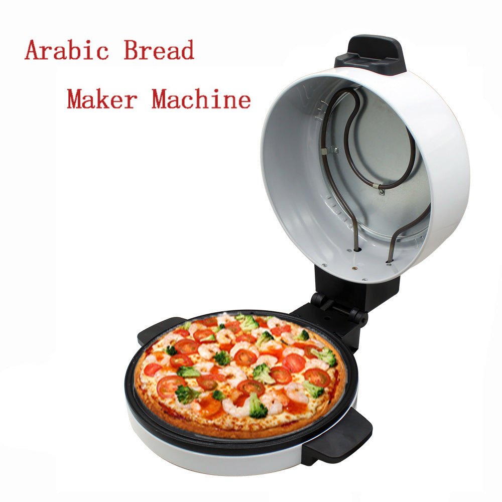 30CM Household Pizza Steak Cutter Toaster with electric pizza pan design, ideal for baking pizza, steak, and more. Features 2000W power and white finish.