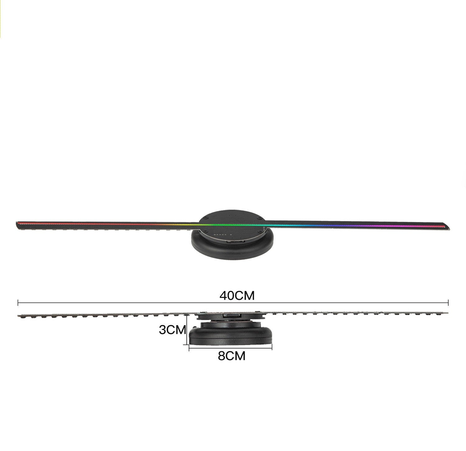 Led Luminous Sign Light Holographic Projector Diy Fan Screen Video with 244 LED lights and 16GB SD card for 3D photo and video display.