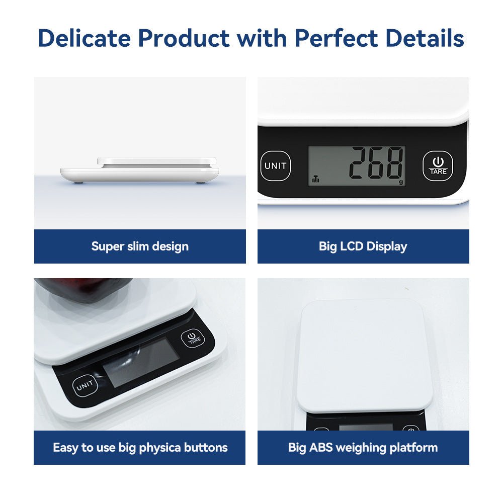 Smart Kitchen Scales Nutrition Scale with digital LCD display and mobile app for calorie tracking, ideal for cooking and baking precision.