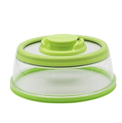 Kitchen Fresh-Keeping Cover Vacuum Food Sealer with BPA-free lid shown sealing fresh vegetables. Ideal for food storage and freezer-safe use.