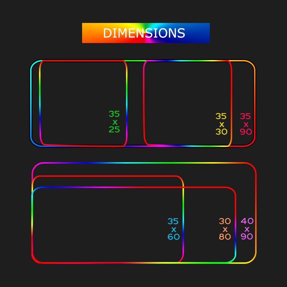 Luminous Mouse RGB Mouse LED Gaming Large Office Desk Pad with vibrant multicolor LED edge lighting and geometric pattern, ideal for gamers and office setups.